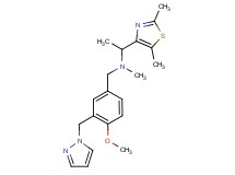 1-(2,5-dimethyl-1,3-thiazol-4-yl)-N-[4-methoxy-3-(1H-pyrazol-1-ylmethyl)benzyl]-N-methylethanamine