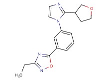 3-ethyl-5-{3-[2-(tetrahydrofuran-3-yl)-1H-imidazol-1-yl]phenyl}-1,2,4-oxadiazole