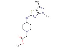 methyl {4-[(1,3-dimethyl-1H-pyrazolo[3,4-d][1,3]thiazol-5-yl)amino]piperidin-1-yl}acetate
