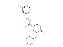 1-(cyclohexylmethyl)-N-(3,4-difluorobenzyl)-6-oxo-3-piperidinecarboxamide