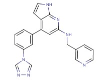 N-(pyridin-3-ylmethyl)-4-[3-(4H-1,2,4-triazol-4-yl)phenyl]-1H-pyrrolo[2,3-b]pyridin-6-amine