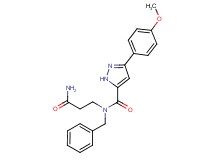 N-(3-amino-3-oxopropyl)-N-benzyl-3-(4-methoxyphenyl)-1H-pyrazole-5-carboxamide