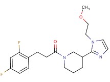 1-[3-(2,4-difluorophenyl)propanoyl]-3-[1-(2-methoxyethyl)-1H-imidazol-2-yl]piperidine