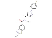 N-{[1-(4-fluorophenyl)-1H-pyrazol-4-yl]methyl}-N,2-dimethyl-1,3-benzothiazole-5-carboxamide