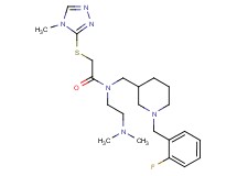 N-[2-(dimethylamino)ethyl]-N-{[1-(2-fluorobenzyl)-3-piperidinyl]methyl}-2-[(4-methyl-4H-1,2,4-triazol-3-yl)thio]acetamide