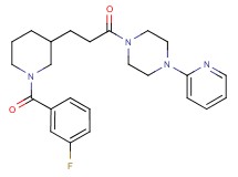 1-{3-[1-(3-fluorobenzoyl)-3-piperidinyl]propanoyl}-4-(2-pyridinyl)piperazine