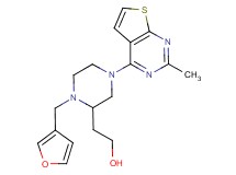 2-[1-(3-furylmethyl)-4-(2-methylthieno[2,3-d]pyrimidin-4-yl)piperazin-2-yl]ethanol