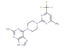 6-{4-[4-methyl-6-(trifluoromethyl)-2-pyrimidinyl]-1-piperazinyl}-9H-purin-2-amine