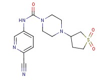 N-(6-cyanopyridin-3-yl)-4-(1,1-dioxidotetrahydro-3-thienyl)piperazine-1-carboxamide