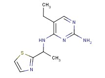 5-ethyl-N~4~-[1-(1,3-thiazol-2-yl)ethyl]pyrimidine-2,4-diamine