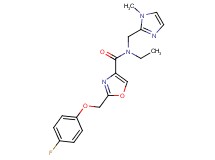 N-ethyl-2-[(4-fluorophenoxy)methyl]-N-[(1-methyl-1H-imidazol-2-yl)methyl]-1,3-oxazole-4-carboxamide