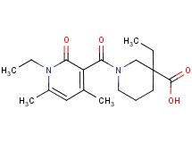 3-ethyl-1-[(1-ethyl-4,6-dimethyl-2-oxo-1,2-dihydro-3-pyridinyl)carbonyl]-3-piperidinecarboxylic acid