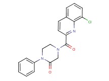 4-[(8-chloro-2-quinolinyl)carbonyl]-1-phenyl-2-piperazinone