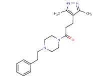 1-[3-(3,5-dimethyl-1H-pyrazol-4-yl)propanoyl]-4-(2-phenylethyl)piperazine