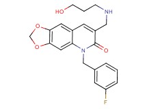5-(3-fluorobenzyl)-7-{[(3-hydroxypropyl)amino]methyl}[1,3]dioxolo[4,5-g]quinolin-6(5H)-one
