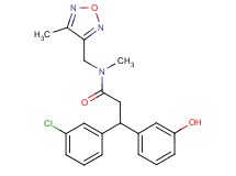 3-(3-chlorophenyl)-3-(3-hydroxyphenyl)-N-methyl-N-[(4-methyl-1,2,5-oxadiazol-3-yl)methyl]propanamide