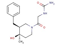 N-{2-[(3S*,4R*)-3-benzyl-4-hydroxy-4-methylpiperidin-1-yl]-2-oxoethyl}urea