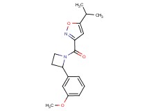 5-isopropyl-3-{[2-(3-methoxyphenyl)-1-azetidinyl]carbonyl}isoxazole