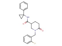 1-(2-fluorobenzyl)-6-oxo-N-(1-phenylcyclopropyl)-3-piperidinecarboxamide