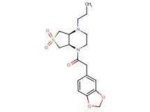(4aS*,7aR*)-1-(1,3-benzodioxol-5-ylacetyl)-4-propyloctahydrothieno[3,4-b]pyrazine 6,6-dioxide