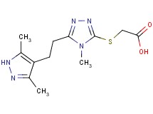 ({5-[2-(3,5-dimethyl-1H-pyrazol-4-yl)ethyl]-4-methyl-4H-1,2,4-triazol-3-yl}thio)acetic acid