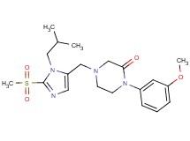 4-{[1-isobutyl-2-(methylsulfonyl)-1H-imidazol-5-yl]methyl}-1-(3-methoxyphenyl)-2-piperazinone
