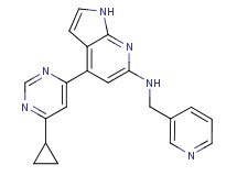 4-(6-cyclopropylpyrimidin-4-yl)-N-(pyridin-3-ylmethyl)-1H-pyrrolo[2,3-b]pyridin-6-amine