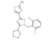 1-(2-chloro-6-fluorobenzyl)-3-(2-methyl-1,3-thiazol-4-yl)-5-pyrrolidin-3-yl-1H-1,2,4-triazole
