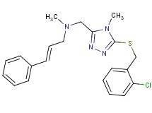(2E)-N-({5-[(2-chlorobenzyl)thio]-4-methyl-4H-1,2,4-triazol-3-yl}methyl)-N-methyl-3-phenyl-2-propen-1-amine
