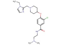 3-chloro-N-[2-(dimethylamino)ethyl]-4-({1-[(1-ethyl-1H-imidazol-2-yl)methyl]-4-piperidinyl}oxy)benzamide