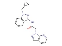 N-[1-(cyclopropylmethyl)-1H-indazol-3-yl]-2-(1H-pyrazolo[3,4-b]pyridin-1-yl)acetamide
