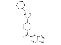5-{[4-(4-cyclohexyl-1H-1,2,3-triazol-1-yl)piperidin-1-yl]carbonyl}-1H-indole
