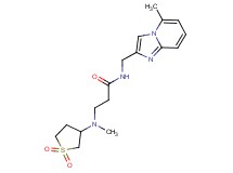 N~3~-(1,1-dioxidotetrahydro-3-thienyl)-N~3~-methyl-N~1~-[(5-methylimidazo[1,2-a]pyridin-2-yl)methyl]-beta-alaninamide
