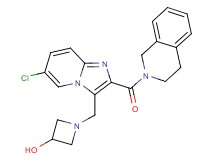 1-{[6-chloro-2-(3,4-dihydroisoquinolin-2(1H)-ylcarbonyl)imidazo[1,2-a]pyridin-3-yl]methyl}azetidin-3-ol