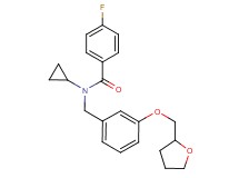 N-cyclopropyl-4-fluoro-N-[3-(tetrahydro-2-furanylmethoxy)benzyl]benzamide