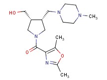 {(3R*,4R*)-1-[(2,5-dimethyl-1,3-oxazol-4-yl)carbonyl]-4-[(4-methyl-1-piperazinyl)methyl]-3-pyrrolidinyl}methanol