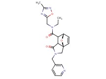 (3aR*,6S*)-N-ethyl-N-[(3-methyl-1,2,4-oxadiazol-5-yl)methyl]-1-oxo-2-(pyridin-3-ylmethyl)-1,2,3,6,7,7a-hexahydro-3a,6-epoxyisoindole-7-carboxamide