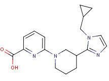 6-{3-[1-(cyclopropylmethyl)-1H-imidazol-2-yl]piperidin-1-yl}pyridine-2-carboxylic acid
