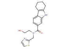 N-(2-hydroxyethyl)-N-(1,3-thiazol-2-ylmethyl)-2,3,4,9-tetrahydro-1H-carbazole-7-carboxamide
