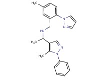 1-(5-methyl-1-phenyl-1H-pyrazol-4-yl)-N-[5-methyl-2-(1H-pyrazol-1-yl)benzyl]ethanamine