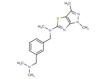 N-{3-[(dimethylamino)methyl]benzyl}-N,1,3-trimethyl-1H-pyrazolo[3,4-d][1,3]thiazol-5-amine