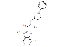 7-fluoro-N,3-dimethyl-N-[(1-phenyl-3-pyrrolidinyl)methyl]-1H-indole-2-carboxamide