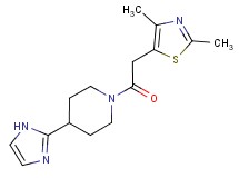 1-[(2,4-dimethyl-1,3-thiazol-5-yl)acetyl]-4-(1H-imidazol-2-yl)piperidine