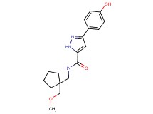 3-(4-hydroxyphenyl)-N-{[1-(methoxymethyl)cyclopentyl]methyl}-1H-pyrazole-5-carboxamide