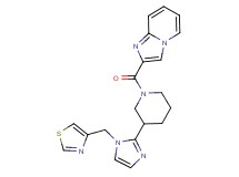 2-({3-[1-(1,3-thiazol-4-ylmethyl)-1H-imidazol-2-yl]piperidin-1-yl}carbonyl)imidazo[1,2-a]pyridine
