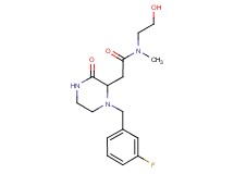 2-[1-(3-fluorobenzyl)-3-oxo-2-piperazinyl]-N-(2-hydroxyethyl)-N-methylacetamide