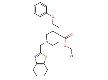 ethyl 4-(2-phenoxyethyl)-1-(4,5,6,7-tetrahydro-1,3-benzothiazol-2-ylmethyl)-4-piperidinecarboxylate