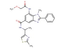 7-[(methoxyacetyl)amino]-1-methyl-N-[1-(2-methyl-1,3-thiazol-4-yl)ethyl]-2-phenyl-1H-benzimidazole-5-carboxamide