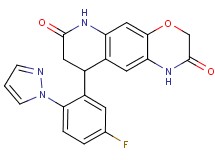 9-[5-fluoro-2-(1H-pyrazol-1-yl)phenyl]-8,9-dihydro-1H-[1,4]oxazino[3,2-g]quinoline-2,7(3H,6H)-dione
