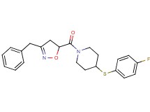 1-[(3-benzyl-4,5-dihydro-5-isoxazolyl)carbonyl]-4-[(4-fluorophenyl)thio]piperidine